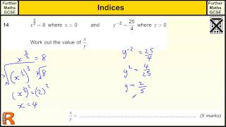 Indices Tricky GCSE Further Maths revision Exam paper practice amp help [upl. by Eerihs]