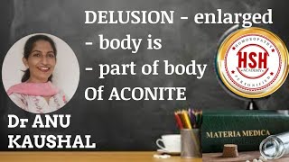 ACONITE N  Dr ANU KAUSHAL HOMEOPATHYKIPATHSHALA hshhomeopathy [upl. by Adlen]