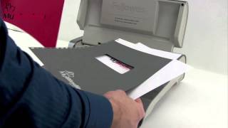 Fellowes Quasar E500 Electric Comb Binding Machine Demo [upl. by Htebzile]