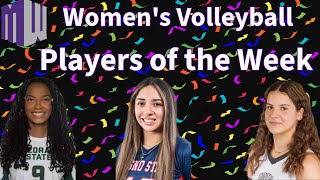 Mountain West Volleyball Players of the Week  930 2024  coloradostate fresnostate unlv [upl. by Cerf]