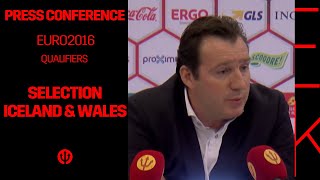 Press Conference Marc Wilmots Selection Iceland – Wales [upl. by Karyn974]