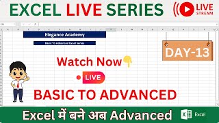 Basic to Advanced Excel Series  LIVE SESSION excel msexcel eleganceacademy [upl. by Wernher]