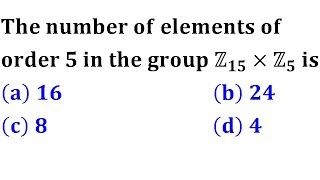 number of elements of order n in Zn Z15xZ5 direct product of groups [upl. by Eniladam]