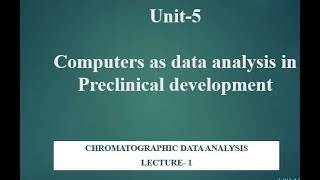 Unit 5 Chromatography  Chromatography data System Chromatograph  Chromatogram CDS [upl. by Teryl]