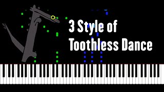 The 3 Styles of Toothless Dance Driftveil City  Piano Cover [upl. by Einiffit]