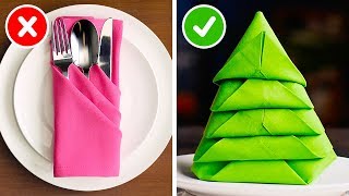 23 FUN WAYS TO FOLD THE PERFECT HOLIDAY NAPKIN [upl. by Nimzay]