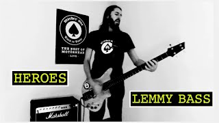 MOTÖRHEAD  HEROES  LEMMY STYLE  BASS COVER  LYRICS [upl. by Rattray254]