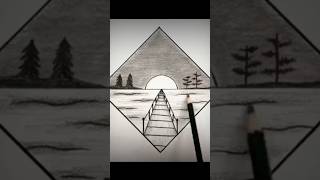 How to draw beautiful scenery step by step short youtubeshorts shortvideo shortsfeed art [upl. by Picker]