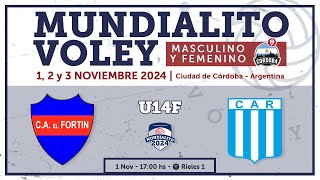 U14F  El Fortín Tapiales Argentina vs Racing Córdoba Argentina [upl. by Samy885]