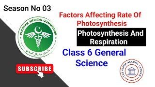 Factors Affecting Photosynthesis Class 6 Science  Season 03  Episode 02  Live Sessions 202425 [upl. by Cavit]