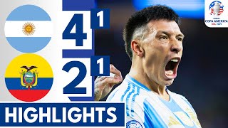 PENALTIES🔵Argentina vs Ecuador 42 QuarterFinals Extended HIGHLIGHTS  COPA AMERICA 2024 [upl. by Wilterdink]