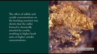 CYANIDE SULPHIDE GOLD LEACHING PROCESS GROUP F [upl. by Resaec303]