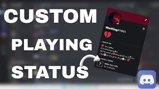 How To Set Custom Playing Status On Discord 2022 [upl. by Eilla]