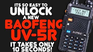 How To Unlock A New Baofeng UV5R  Easy UV5R Jailbreak To Transmit On More Frequencies [upl. by Auqenes309]