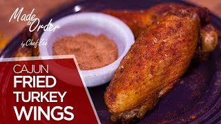 Cajun Fried Turkey Wings  Thanksgiving Special  Made To Order  Chef Zee Cooks [upl. by Ainyt]