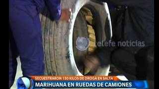 Secuestraron marihuana oculta en ruedas de camiones  Telefe Noticias [upl. by Lehcyar267]