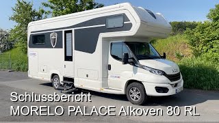 MORELO PALACE Alkoven 80 RL Schlussbericht womoclick [upl. by Nyloc]