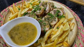 افخاذ دجاج 🐓محشية لحم مفروم cuisses de poulet farcie [upl. by Diarmid]