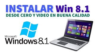 Como Instalar Windows 81 en Computadora Laptop y PC Desde Cero quotBien Explicado y Buena CALIDADquot [upl. by Arriet]