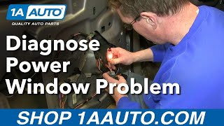 How To Diagnose Power Window Problem  Is the Switch or Motor bad [upl. by Ayinat695]