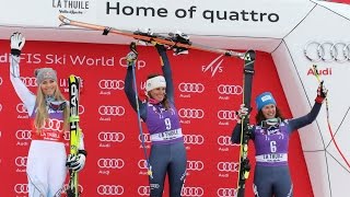 Ladies Audi Fis World Cup La Thuile 2016 [upl. by Glenine]