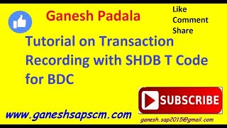 Tutorial on Transaction Recording with SHDB T Code for BDC  SAP ABAP for Functional Consultants [upl. by Ecertap]