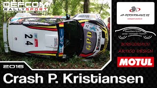 Onboard Crash Petter kristiansen  Torstein Eriksen  SS8 Kemmelberg 1  Kenotek Ypres Rally 2016 [upl. by O'Donovan]