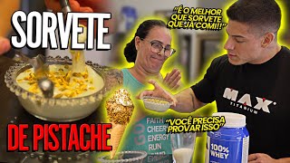 SORVETE PROTEICO DE PISTACHE SEM AÇÚCAR  AJUDA NA DIETA [upl. by Ameekahs]