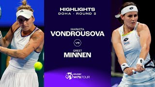 Marketa Vondrousova vs Greet Minnen  2024 Doha Round 2  WTA Match Highlights [upl. by Yellac593]