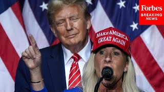 WATCH Trump Invites Marjorie Taylor Greene Up On Stage During Georgia Rally Please Come Up [upl. by Carline]