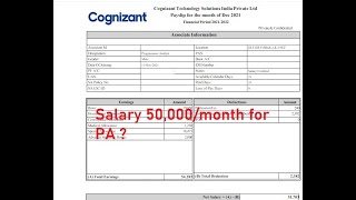 Cognizant latest Payslip for Programmer Analyst [upl. by Ellegna871]