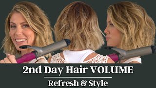 Voluminous Second Day Hair  Refresh and Style [upl. by Ahsia]