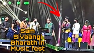 Sam sivaangi Bharath in music fest  super singer Sam vishal sivaangi cute performance  Srinisha [upl. by Amzu555]