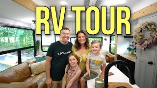 Tour Our FULLY REMODELED 5th Wheel for RV Living w a Family of 4 [upl. by Napoleon]