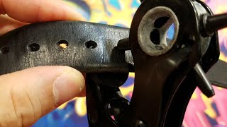 Belt Hole Puncher Demonstration  useful hand tool [upl. by Duwad]