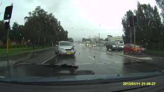 Driver fails to give way and crashes  Albion Park NSW  Different Angle [upl. by Cordelie]