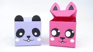 Origami box  Easy crafts  Origami box with lid [upl. by Ardnuassak834]