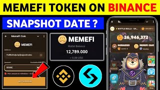 Memefi airdrop listing on exchanges  Memefi airdrop New update  memefi airdrop withdrawal [upl. by Anitap]