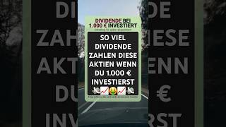 So viel Dividenden zahlen diese Aktien  dividende investieren aktien [upl. by Nahum559]