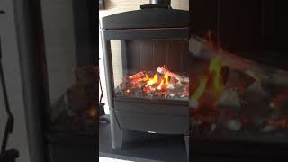 Dimplex OptiMyst electric fire flue wood burner [upl. by Sirrad801]