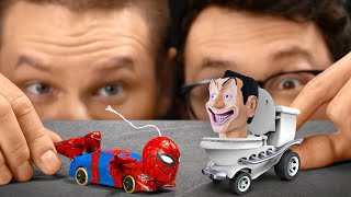 Skibidi Inodoro vs Carrera de Coches de Spiderman El Gran Desafío de Construcción de Coches [upl. by Reave770]