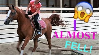 FIRST TIME ALMOST FALLING AT MY HORSE SHOW AT CAMP Day 194 071417 [upl. by Sheepshanks]