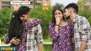 KISSING PRANK ON RUHI 😱  ये मैंने क्या किया 😰😘  Harshit PrankTv [upl. by Hylton]