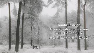 Adamo  Tombe la neige 아다모 눈이 내리네가사 번역 한글자막 [upl. by Nevanod]