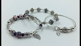 Beaded Wire Bangle Tutorial [upl. by Atiugram]