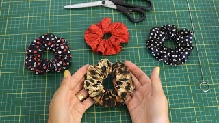 Como fazer uma Xuxinha  Prendedor de Cabelo  Scrunchie Tutorial [upl. by Nadoj499]