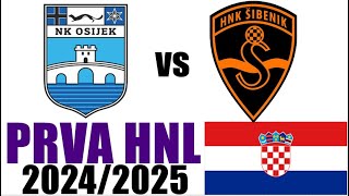 NK Osijek 13 HNK Sibenik Naglasci i Golovi  Prva HNL 202425 [upl. by Gran459]