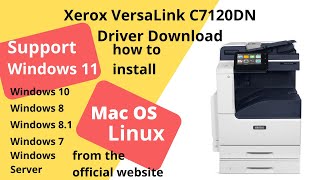 Xerox VersaLink C7120DN Driver Download and Setup Windows 11 Windows 10 Mac 13 Mac 12 [upl. by Tallulah111]