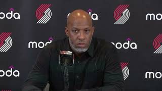 Chauncey Billups Postgame Interview  Portland Trail Blazers 105 LA Clippers 127 [upl. by Koby]