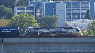 183 001 quot175 Jahre deutsche Eisenbahnquot fährt mit einem Kesselzug über das Viadukt StuttgartMünster [upl. by Ynitsed772]